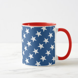 Caneca Red White e Blue Star Mug