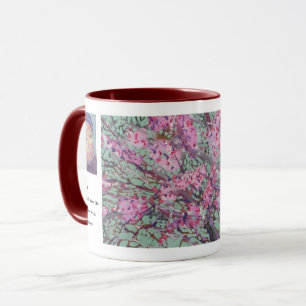 Caneca Redbud Em Um Céu Verde Opaco / Artista Larry Lerew