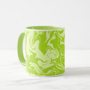 Caneca Redemoinhos Abstratos Verdes
