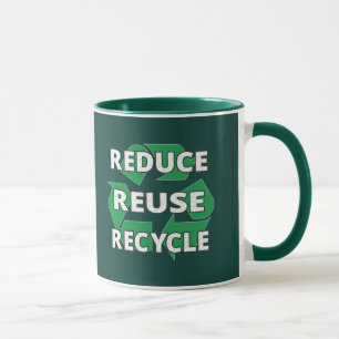 Caneca Reduzir a reutilização do Reciclar Terra no dia a 