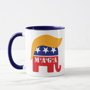 Caneca Reeleger o Presidente Donald Trump 2024 MAGA