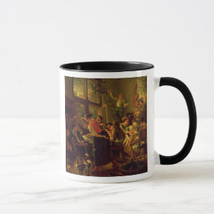 Caneca Refeição da família (óleo em canvas)