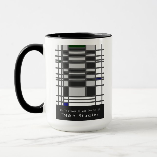 Caneca Reflexão de Minimalismo II sobre De Stijl Mug (Esquerda)