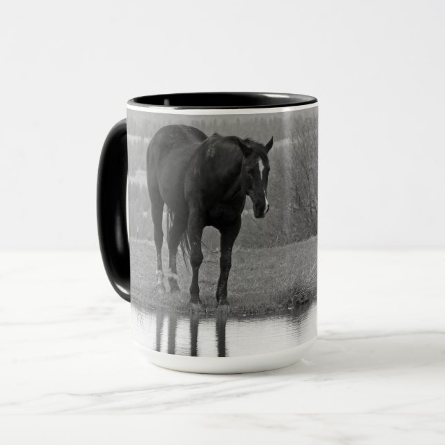 Caneca Reflexão Silenciosa ~ Mug Horse (Frente Esquerda)