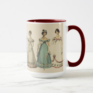 Caneca Regency Fashion Mug para Fãs de Jane Austen