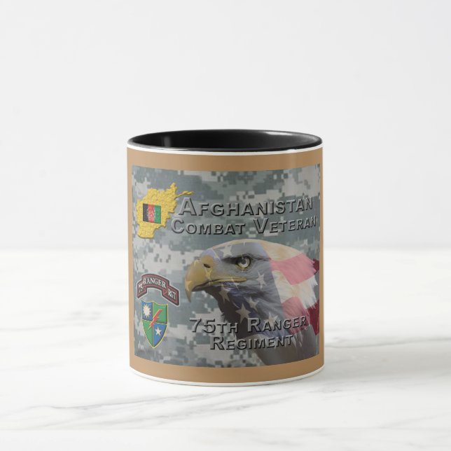 Caneca Regimento de 75° Ranger de Combate Afegão Veterano (Centro)