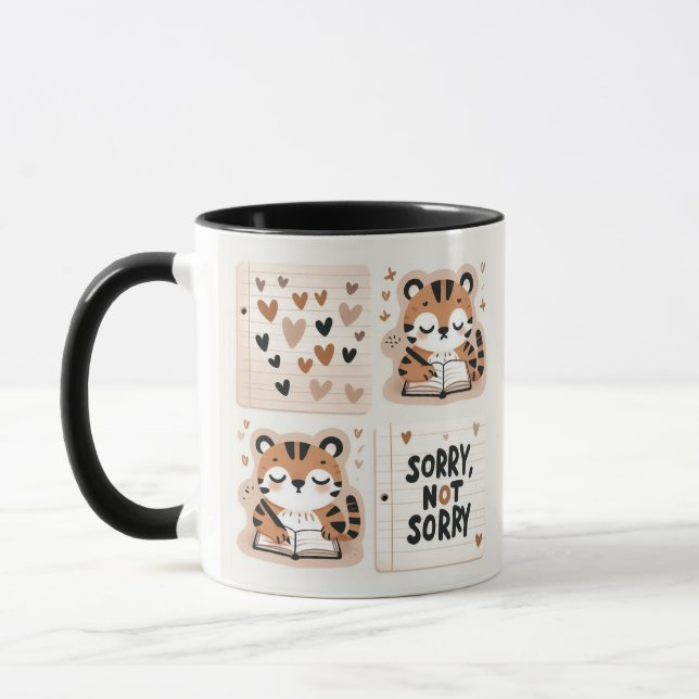 Caneca Registro de Tigres Adoráveis - "Desculpe, Não Desc (Esquerda)
