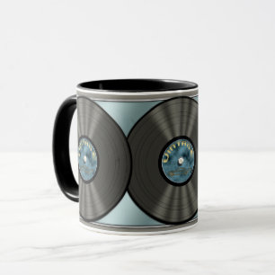 Caneca Registro de vinil do vintage