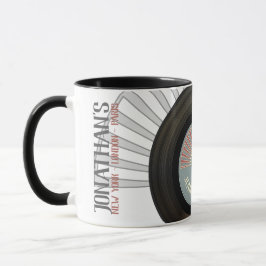 Caneca Registro de vinil engraçado do rei Retro do