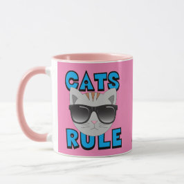 Caneca Regra de Gatos Óculos de sol Gatinho Mug