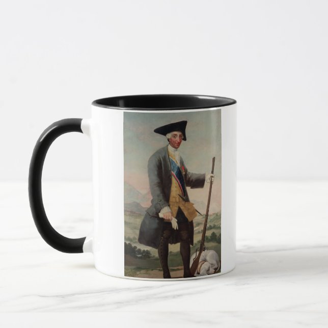 Caneca Rei Charles III (1716-88) como um caçador, 1786/88 (Esquerda)