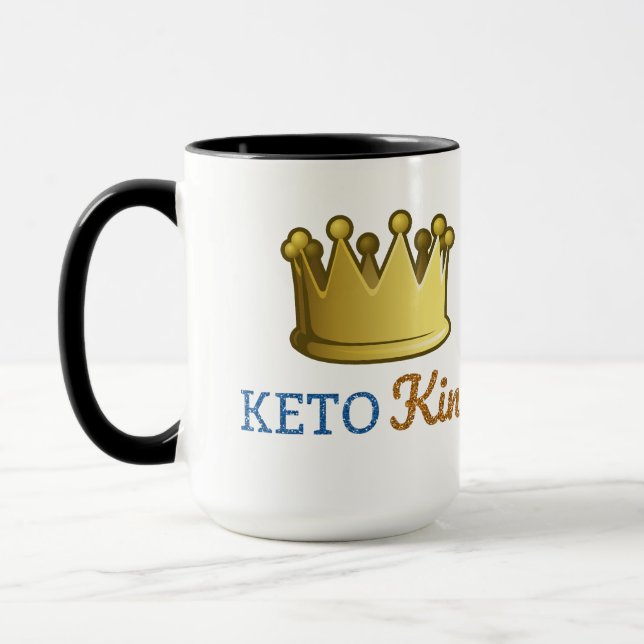 Caneca Rei engraçado Coroa do Keto (Esquerda)