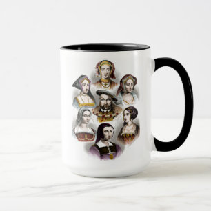Caneca Rei Henry VIII de Inglaterra   suas seis esposas