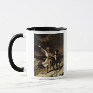 Caneca Rei Lear e tolo na tempestade