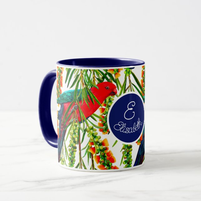 Caneca Rei Papagaio Personalizado Pereto Mug (Frente Esquerda)