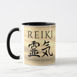 Caneca Reiki 霊 気 Energia Caligráfica Japonesa