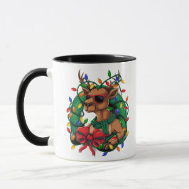 Caneca Reindeer an wreath Mug