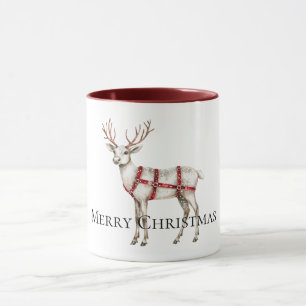 Caneca Reindeer de Pepperminta Vermelho Natal