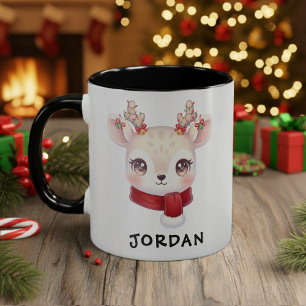 Caneca Reindeer Felry Natal Feriado