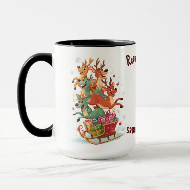 Caneca Reindeer Games Mug - Holiday Gift (Esquerda)