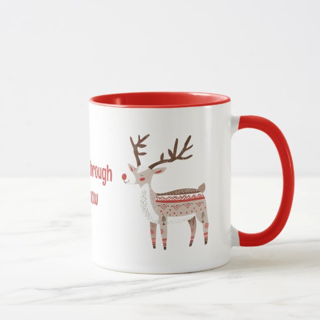 Caneca Reindeer Mug de Natal | Design de Feriado Nórdico (Direita)
