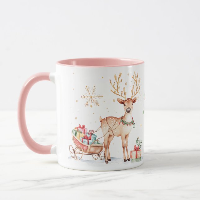 Caneca Reindeer Sleigh Christmas Mug (Esquerda)