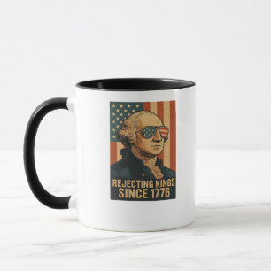Caneca Rejeitando Reis Desde 1776 Gráfico Clássico Vintag