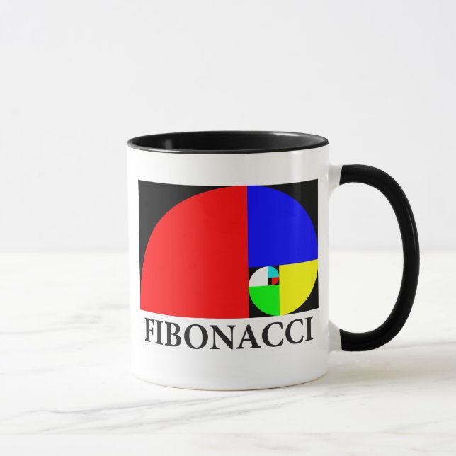 Caneca Relação dourada, espiral de Fibonacci (Direita)