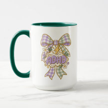 Caneca Relâmpago Cérebro Arco Boho Fofa TDAH