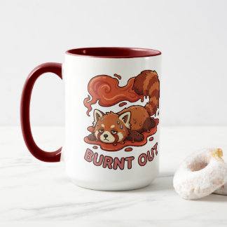 Caneca Relatable "Burnt Out" Red Panda – Cute Melted Aest