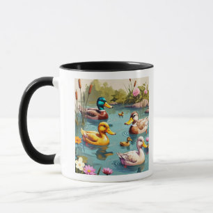 Caneca "Relaxando a Vista de Pond do Pato"