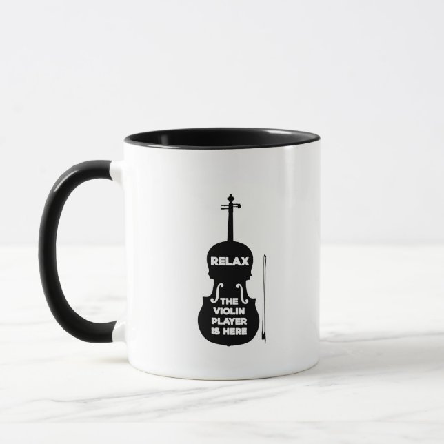 Caneca Relaxe, o Jogador de Violino está aqui (Esquerda)