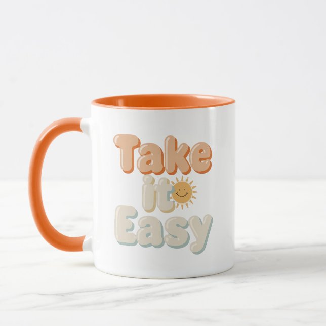 Caneca Relaxing "Take It Easy" with Smiling Sun (Esquerda)