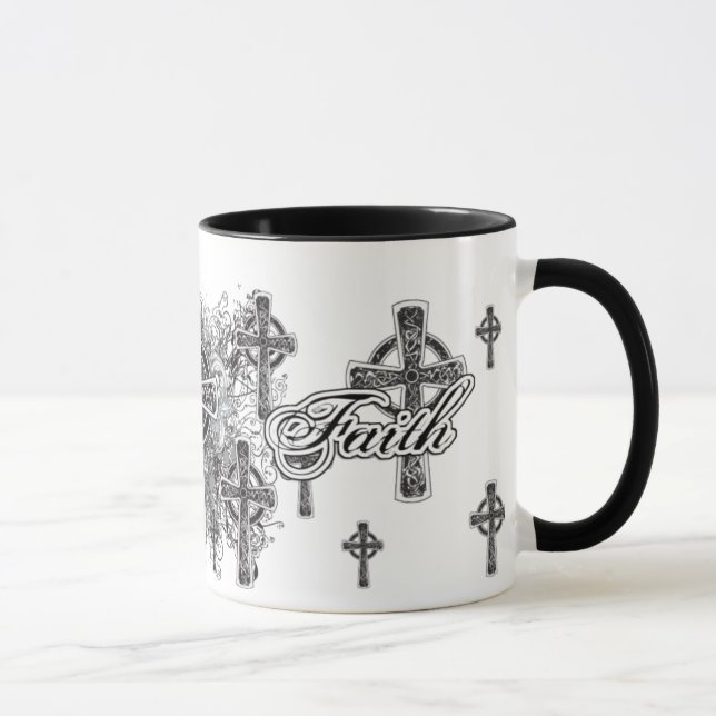Caneca religiosa da fé e das cruzes (Direita)