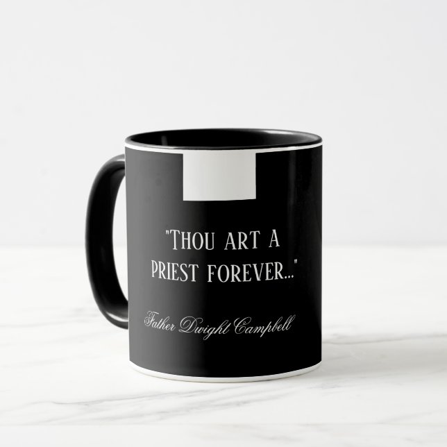 Caneca Religioso do Colar Negra do Padre Católico (Frente Esquerda)