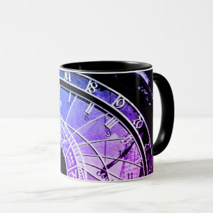Caneca Relógio Astronômico e Esqueleto de Praga/Tchecia