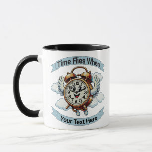 Caneca Relógio de Voo Personalizável "Quando"