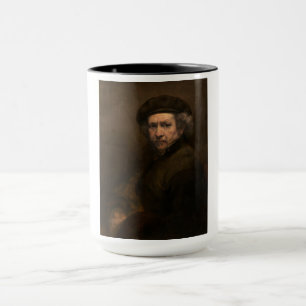 Caneca Rembrandt Autoretrato: Pintor da Idade do Ouro Hol