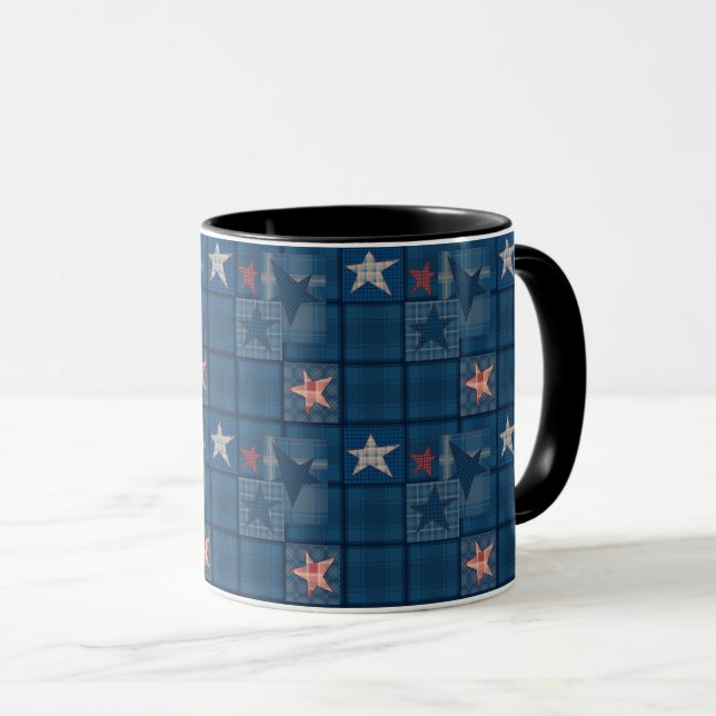 Caneca Remendo de jeans (Frente Esquerda)