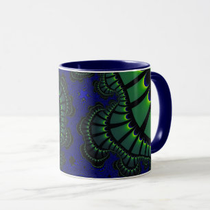Caneca Remix verde e azul