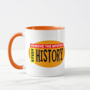 Caneca Remover Histórico de Mistério Oval Laranja
