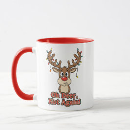 Caneca Rena de Natal Engraçada – Oh Rena