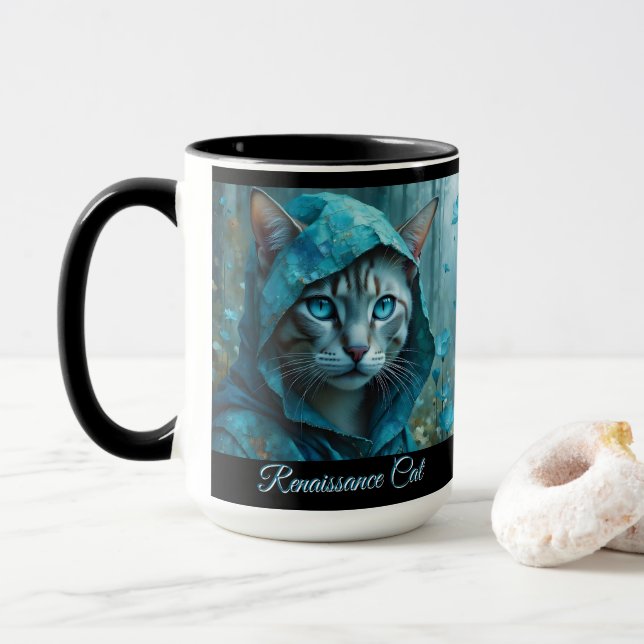 Caneca Renaissance Cat (Com Donut)