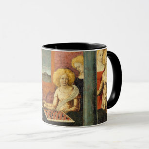 Caneca Renascentista Art Chess Players Tempera Painting