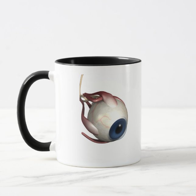 Caneca Rendição realística dos músculos do olho (Esquerda)