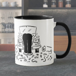 Caneca Reparos Automáticos de Carros Divertidos