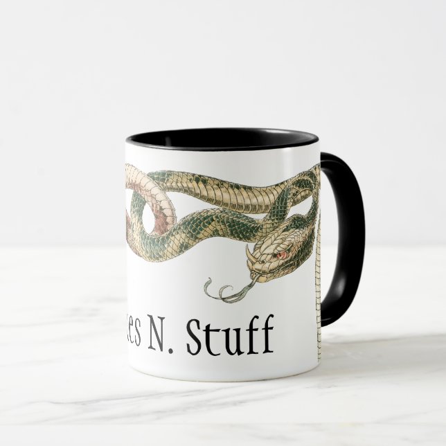Caneca Répteis Antigos, Serpentes ou Víboras Entrelaçadas (Frente Esquerda)