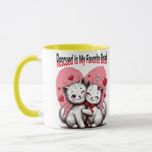 Caneca Resgatado É O Meu Cão De Cama De Cama De Raça Favo