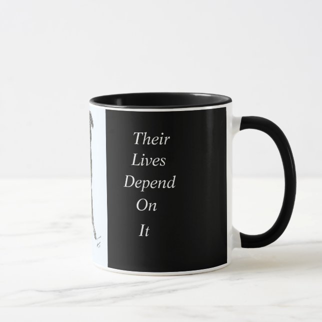 Caneca Resgate Mugs com Mensagem de Proteção de Pet (Direita)