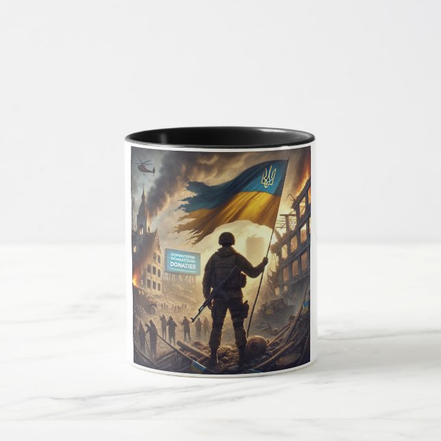 Caneca Resiliência Entre As Ruínas Da Guerra (Centro)